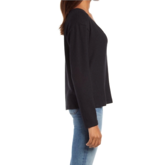 Reformation Gen Black V-Neck Knit Top in Black Size XS - Picture 3 of 11